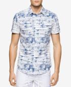 Calvin Klein Jeans Men's Tread-print Short-sleeve Shirt