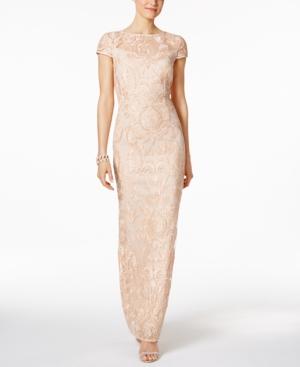 Alex Evenings Petite Lace Column Gown