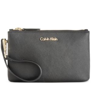 Calvin Klein Saffiano Wristlet