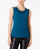 Nine West Embroidered Cowl-neck Top