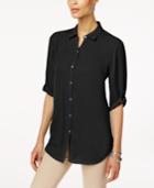 Jm Collection Long Crepe Shirt, Created For Macy's