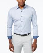 Tasso Elba Men's Geo-print Long-sleeve 100% Cotton Shirt, Only At Macy's