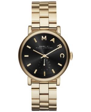 Marc By Marc Jacobs Women's Baker Gold-tone Stainless Steel Bracelet Watch 36mm Mbm3355