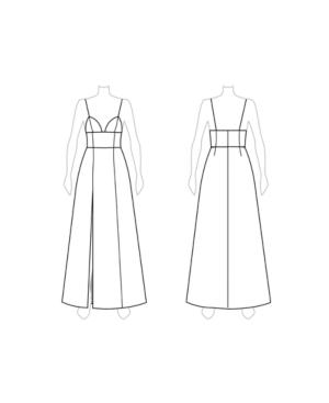 Customize: Remove Skirt Draped Panels - Fame And Partners A-line Maxi Dress