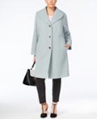 Anne Klein Plus Size Shawl-collar Walker Coat