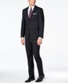 Calvin Klein X-fit Black Tonal Plaid Extra Slim-fit Suit