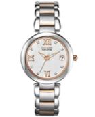 Citizen Watch, Women's Eco-drive Diamond Accent Two-tone Stainless Steel Bracelet 33mm Eo1116-57a