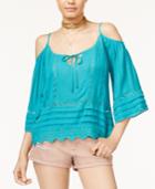 American Rag Juniors' Cold-shoulder Peasant Top, Created For Macy's