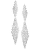 Say Yes To The Prom Silver-tone Crystal Double-drop Earrings