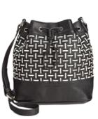 French Connection Nadia Woven Drawstring Bag