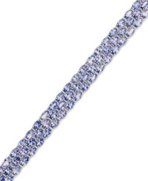 Tanzanite (25 Ct. T.w.) Three-row Bracelet In Sterling Silver