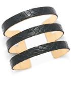 Thalia Sodi Gold-tone Snake-look Embossed Faux-leather Cuff Bracelet, Only At Macy's