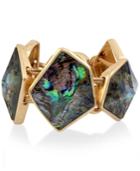 Robert Lee Morris Soho Gold-tone Abalone-look Bangle Bracelet