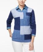 Tommy Hilfiger Carly Colorblocked Cable-knit Sweater