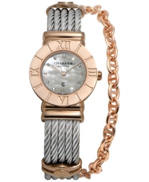 Charriol Women's Swiss St-tropez Two-tone Steel Cable Chain Bracelet Watch 25mm 028rp.540.326