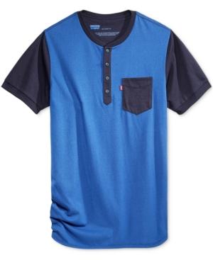 Hybrid Men's Colorblocked Heathered Henley