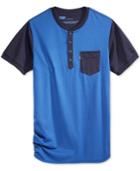 Hybrid Men's Colorblocked Heathered Henley