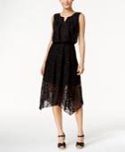 Style & Co. Split-neck Crochet Dress, Only At Macy's