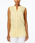 Charter Club Linen Embellished Shirt, Created For Macy's