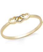 Charter Club Gold-tone Triple Heart Pave Hinged Bangle Bracelet, Only At Macy's