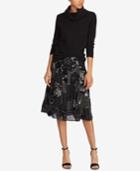 Polo Ralph Lauren Beaded Georgette A-line Skirt