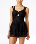 Material Girl Juniors' Lace Cutout Romper, Only At Macy's