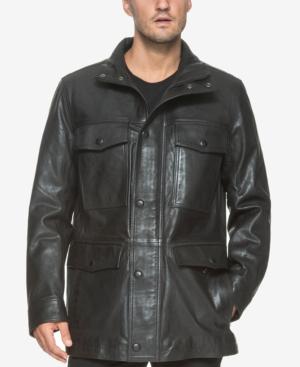 Marc New York Men's Lined Leather Jacket