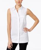 Alfani Petite Sleeveless Shirt, Only At Macy's