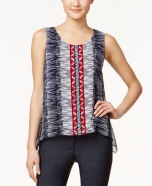 Alfani Petite Sleeveless Printed Swing Top, Only At Macy's