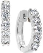 Diamond Hoop Earrings In 14k White Gold (1-1/2 Ct. T.w.)
