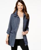 Style & Co. Sport Cinch-waist Hooded Anorak, Only At Macy's