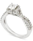 Diamond Princess Twist Engagement Ring (1 Ct. T.w.) In 14k White Gold