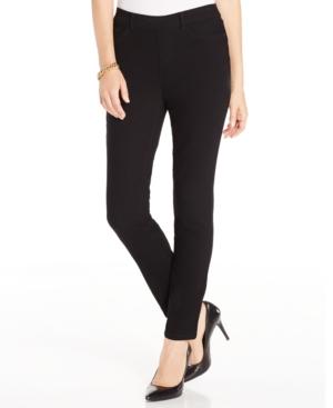 Charter Club Petite Pull-on Skinny Jeggings, Black Wash