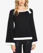 Cece Cotton Contrast-trim Sweater