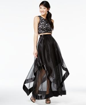 Bcx Juniors' 2-pc. Lace Illusion Gown, A Macy's Exclusive Style