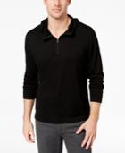 Alfani Men's Quarter-zip Hooded T-shirt, Created For Macy's