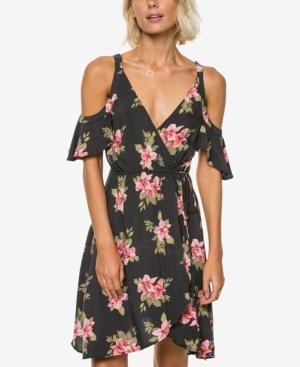O'neill Cecelia Floral-print Cold-shoulder Dress