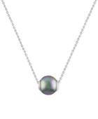 Majorica Sterling Silver Gray Imitation Pearl Pendant Necklace