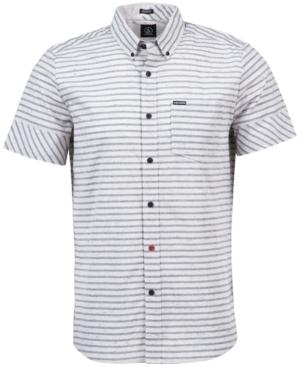 Volcom Men's Melvin Horizontal-stripe Short-sleeve Shirt