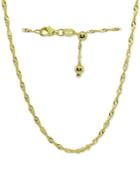 Giani Bernini Singapore Link 22 Adjustable Chain Necklace, Created For Macy's