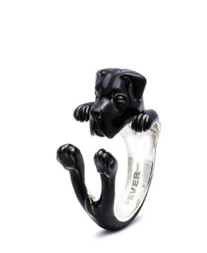 Cane Corso Hug Ring In Sterling Silver And Enamel