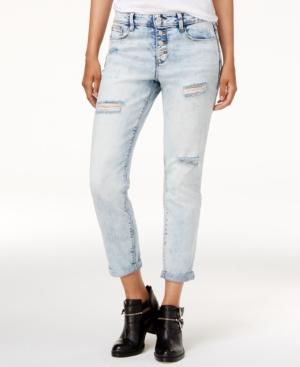 Black Daisy Juniors' Ripped Boyfriend Jeans