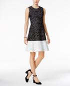 Tommy Hilfiger Colorblocked Lace Fit & Flare Dress
