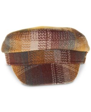 Frye Plaid Newsboy Cap
