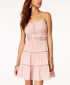 City Studios Juniors' Adjustable Cutout Fit & Flare Dress