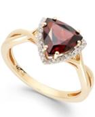 Garnet (1-3/4 Ct. T.w.) And Diamond Accent Ring In 14k Gold