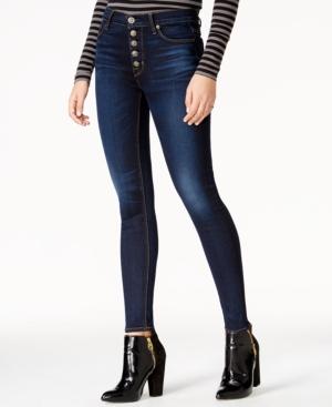 Hudson Jeans Button-fly Calvery Wash Skinny Jeans