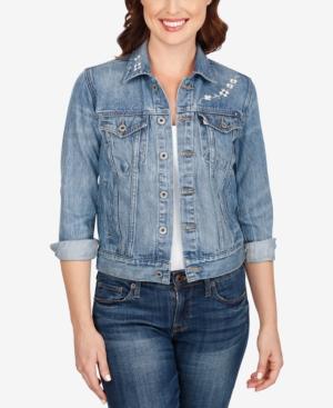 Lucky Brand Embroidered Denim Jacket