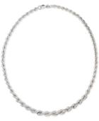 Giani Bernini Graduated Rope 18 Collar Necklace In Sterling Silver, Created For Macy's