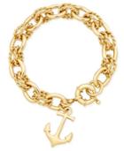 Charter Club Gold-tone Fancy Link Anchor Charm Bracelet, Only At Macy's